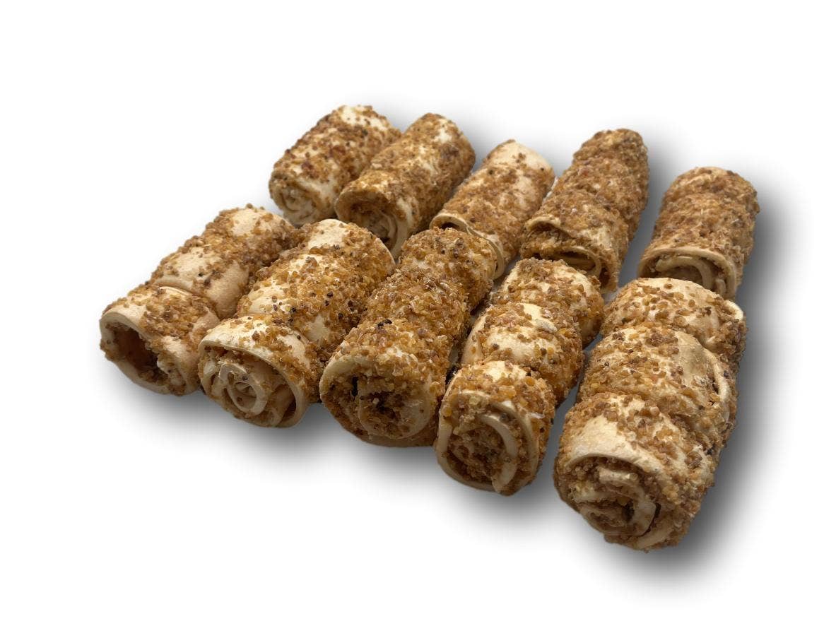 Beef Cheek Rolls 3" Bully Dusted Mini
