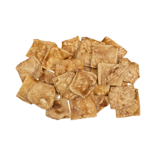 Beef Cheek Chips Dog Treats - Chicken Flavor Basted (4”x4”)